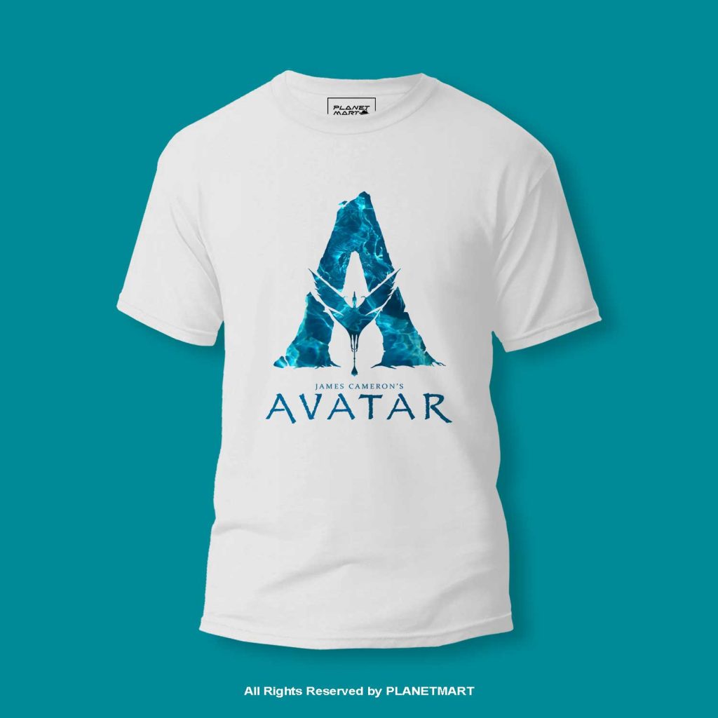 Avatar Logo Round Neck T-shirt ATS-1001 6 Avatar 01 WHT 1