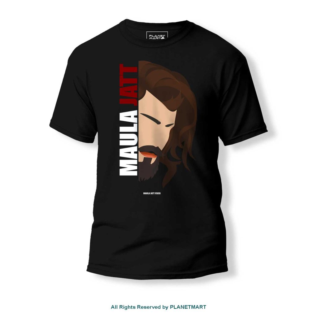 Maula Jutt Round Neck T-shirt MJTS-1007 5 MJTS 1007 Black