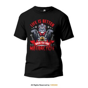 When You Ride Motorcycle Round Neck T-shirt PMTS-1397