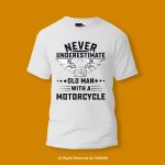 Old Men Motorcycle Round Neck T-shirt PMTS-1402