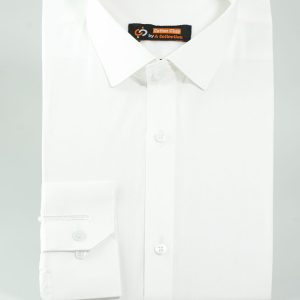 Cut Range Off White Slim Fit Formal Dress Shirt For Men AFS-1001