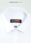 Cut Range White Slim Fit Formal Dress Shirt For Men AFS-1003