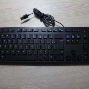 Dell Branded Multimedia Noir French Layout Keyboard USB 2.0 Silent & Slim Keys KB-1003