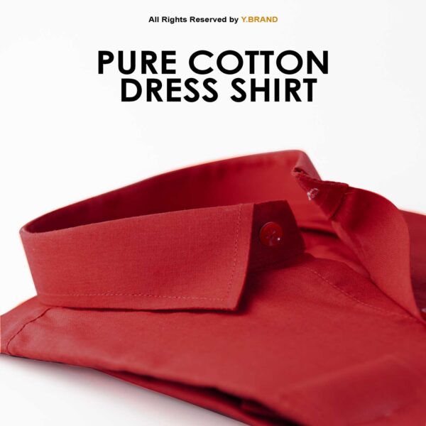 Cut Range Red Slim Fit Formal Dress Shirt For Men AFS-1005