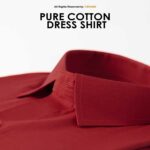 Cut Range Red Slim Fit Formal Dress Shirt For Men AFS-1005