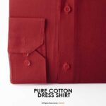 Cut Range Red Slim Fit Formal Dress Shirt For Men AFS-1005