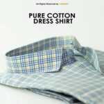 Cut Range Blue check Slim Fit Formal Dress Shirt For Men AFS-1011