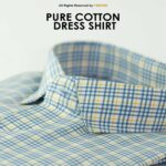 Cut Range Blue check Slim Fit Formal Dress Shirt For Men AFS-1011