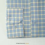 Cut Range Blue check Slim Fit Formal Dress Shirt For Men AFS-1011