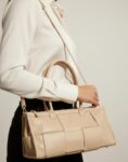 Beige Woven handmade Bag For Women AB-1006