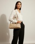Beige Woven handmade Bag For Women AB-1006