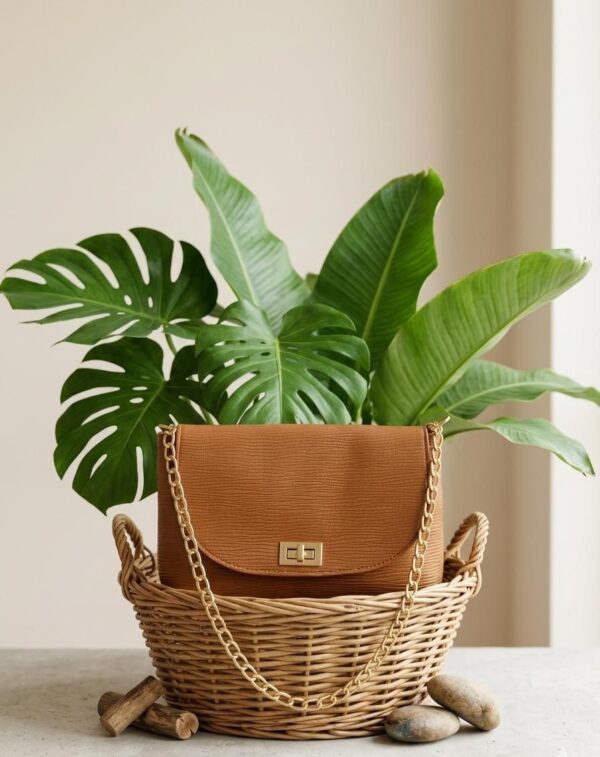 Brown Formal Shoulder Bag For Ladies AB-1008