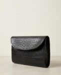 Black Leather clutch pouch For Ladies AB-1009