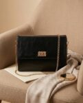 Black Formal Shoulder Bag For Ladies AB-1010