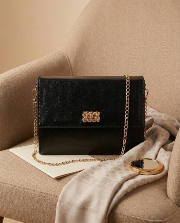 Black Formal Shoulder Bag For Ladies AB-1010