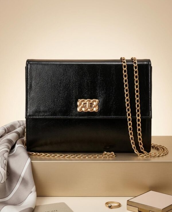 Black Formal Shoulder Bag For Ladies AB-1010