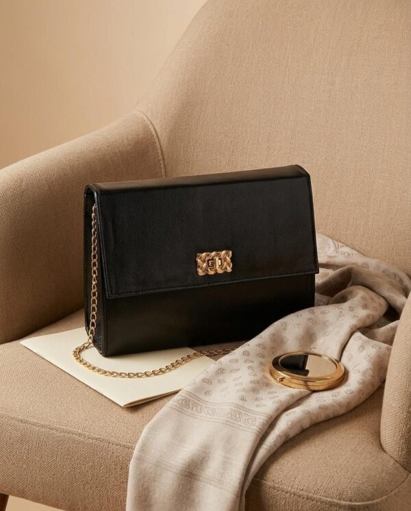 Black Formal Shoulder Bag For Ladies AB-1010