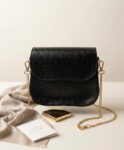 Black Formal Shoulder Bag For Ladies AB-1012