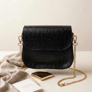 Black Formal Shoulder Bag For Ladies AB-1012