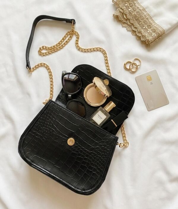 Black Formal Shoulder Bag For Ladies AB-1012