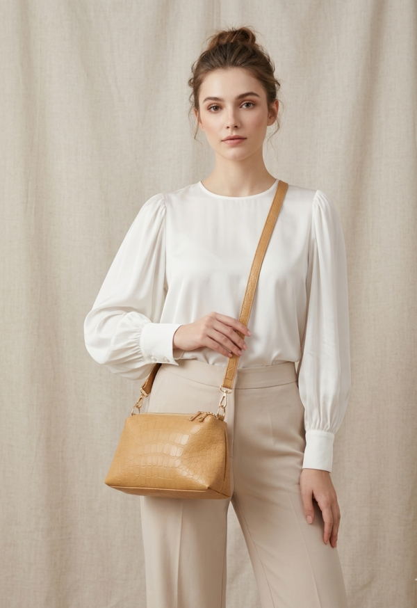 Croc Crossbody Bag For Ladies AB-1014